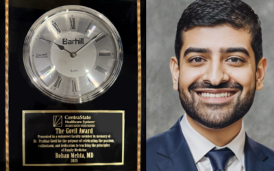 Dr. Rohan Mehta honored with the Specialty Teaching Faculty of the Year Award
